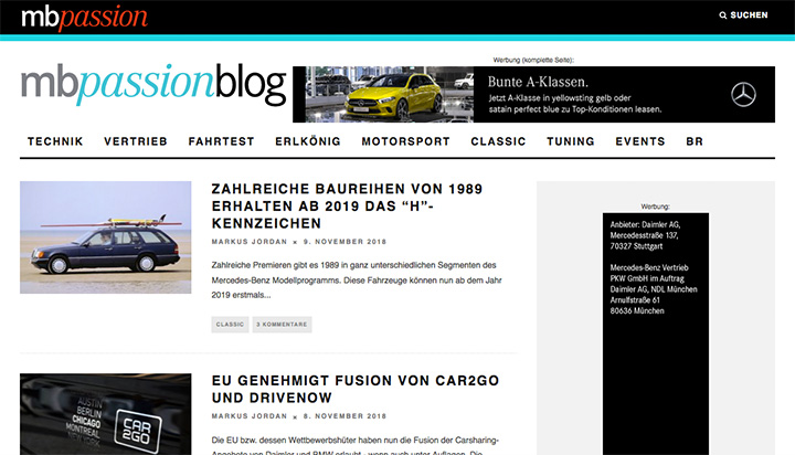 Mercedes Passion Blog Wird Von Laien Betrieben